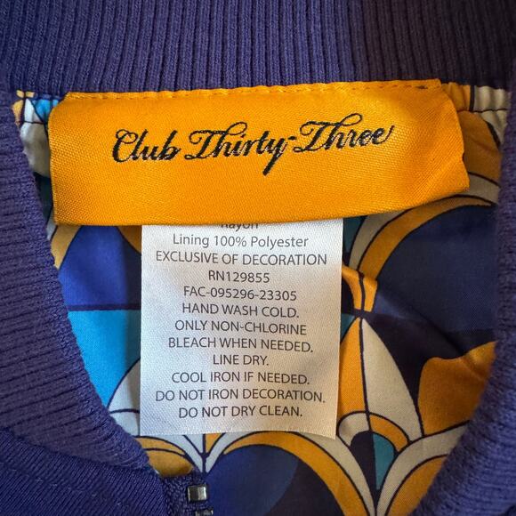 Disneyland Ultra Exclusive Private Club 33 Bomber Jacket Small Full Zip NWT NEW - Picture 9 of 12